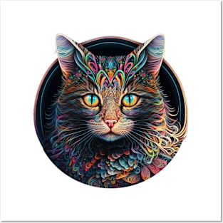 Mandala cat Posters and Art